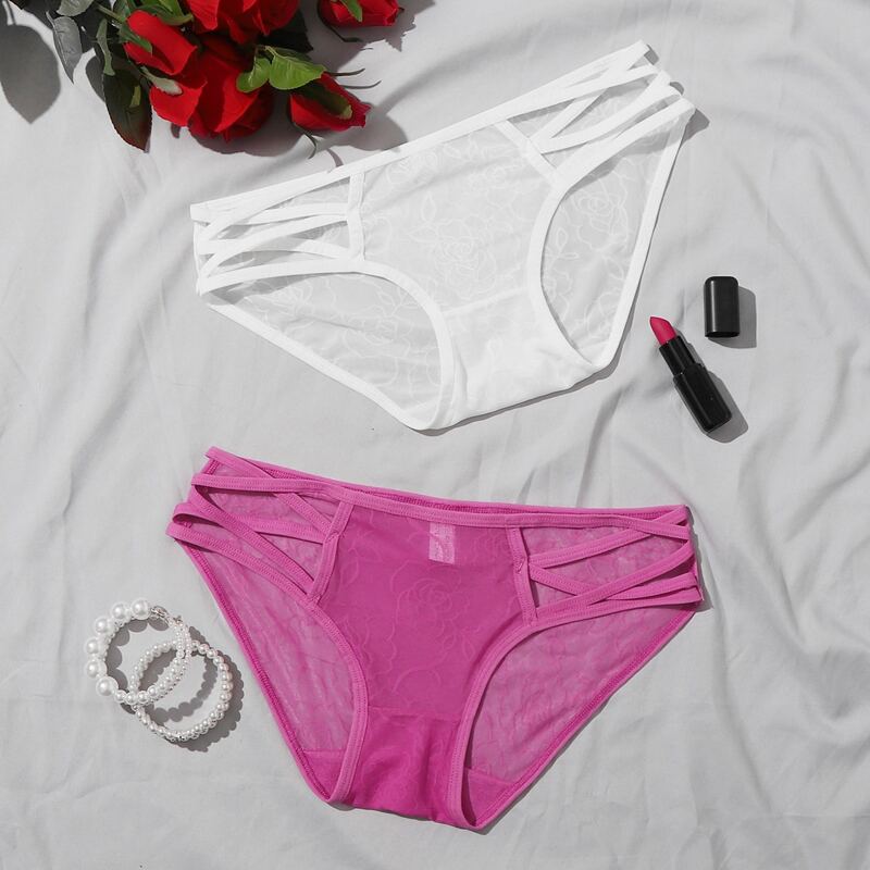 

2pack Floral Crisscross Panty Set, Multicolor