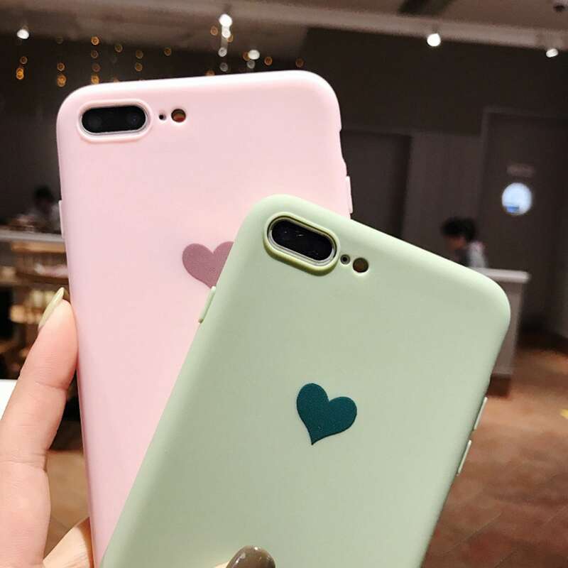 

Heart iPhone Case, Pastel baby pink