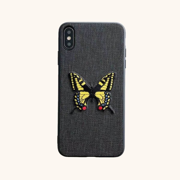 

Чехол для iPhone с бабочкой, Чёрный