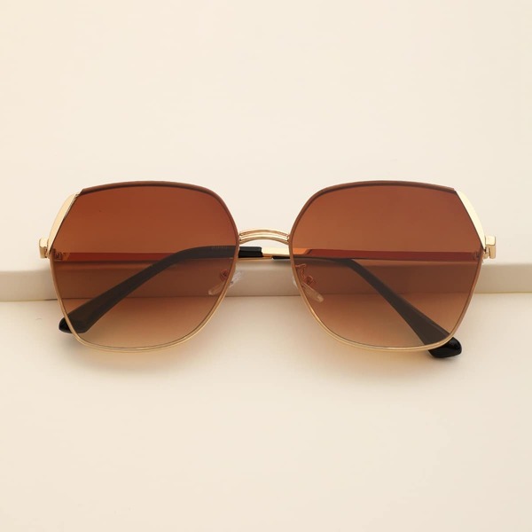 

Metal Frame Sunglasses, Brown