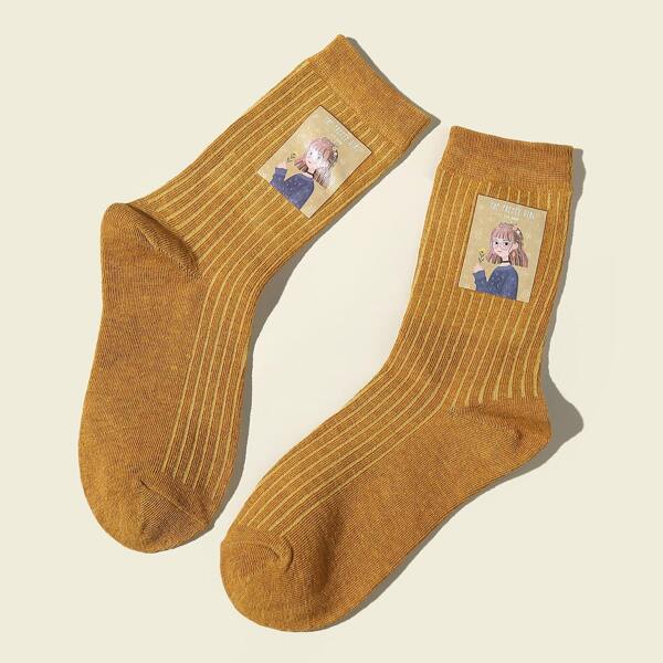 

Figure Graphic Sock, Yellow