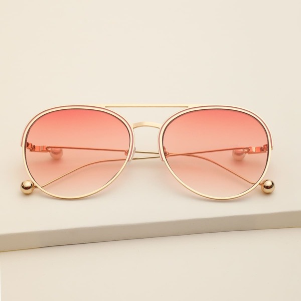 

Top Bar Tinted Lens Sunglasses, Pink