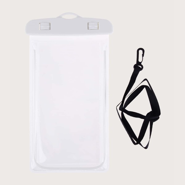 

Waterproof Phone Bag With Lanyard, White