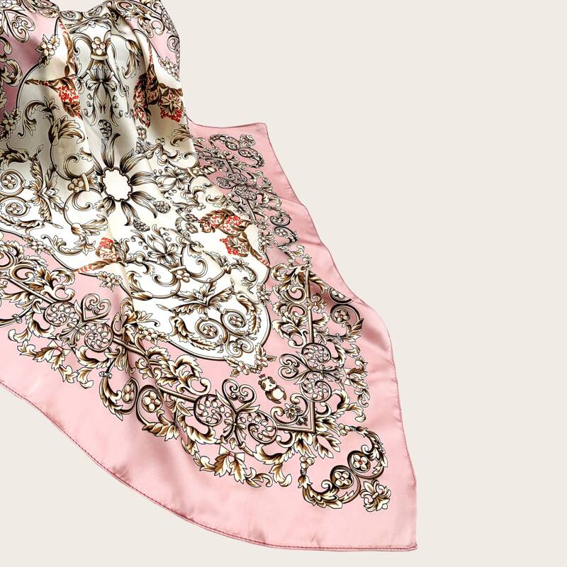 

Floral Pattern Bandana, Pink