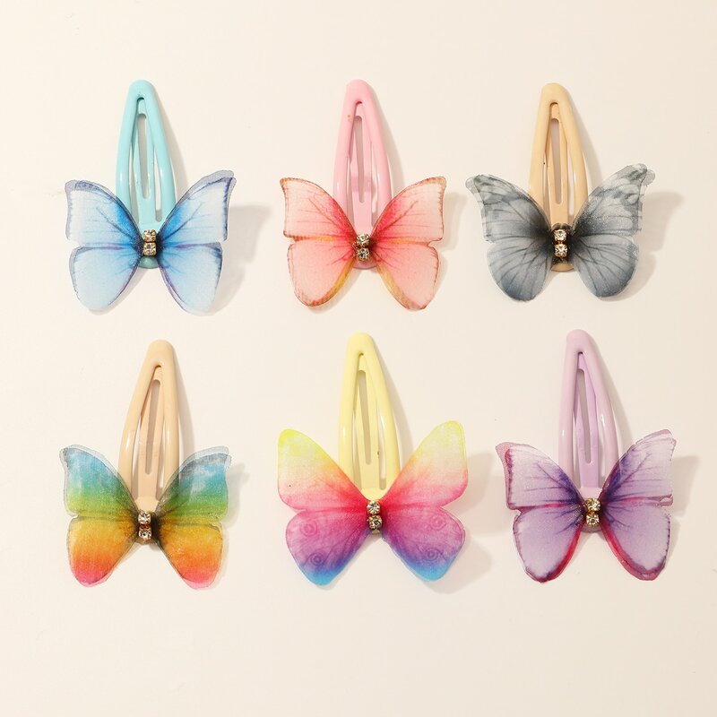 

6pcs Butterfly Hair Clips, Multicolor