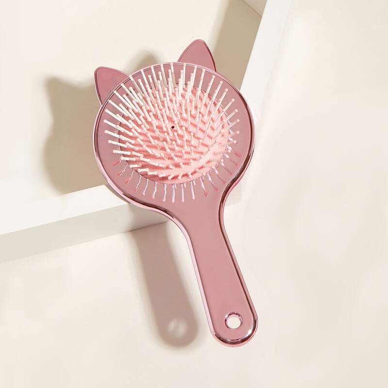 

1pc Cushion Hair Comb, Pink