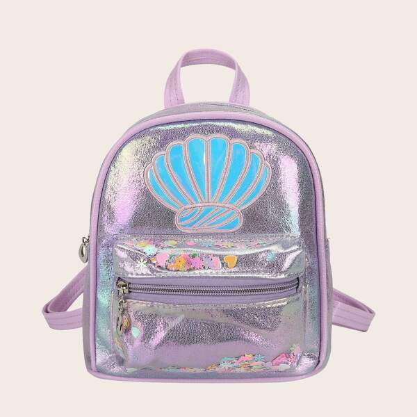

Рюкзак с декором конфетти для девочек, Пурпурный