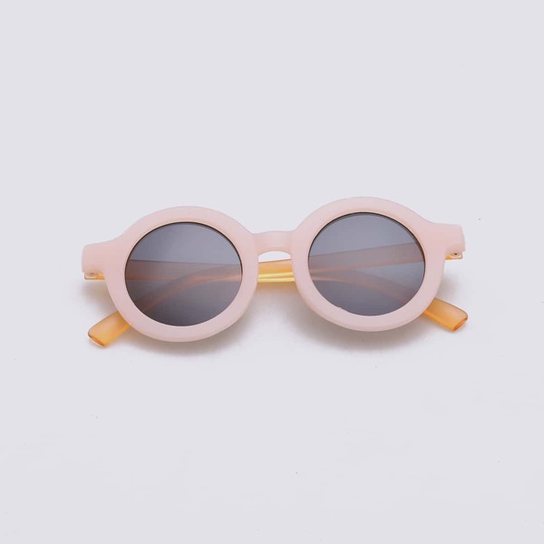 

Kids Round Acrylic Frame Sunglasses, Baby pink