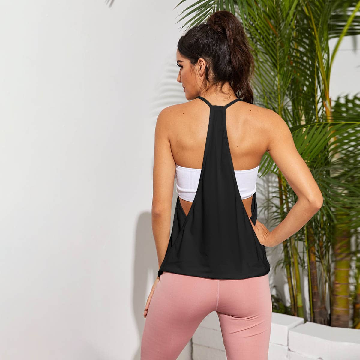 

Drop Armhole Sports Tee Without Tube, Black