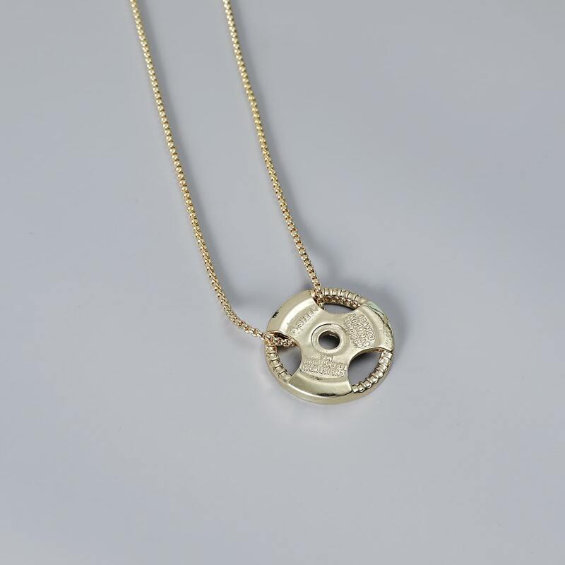 

Guys Round Charm Necklace, Gold