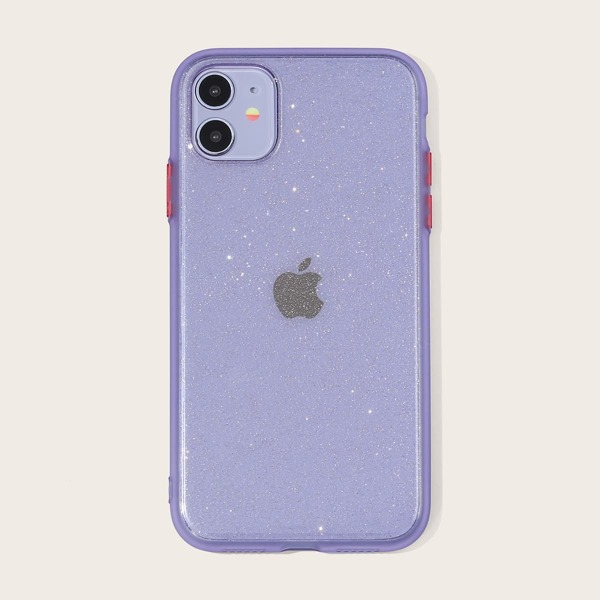 

Glitter Clear iPhone Case, Purple clear