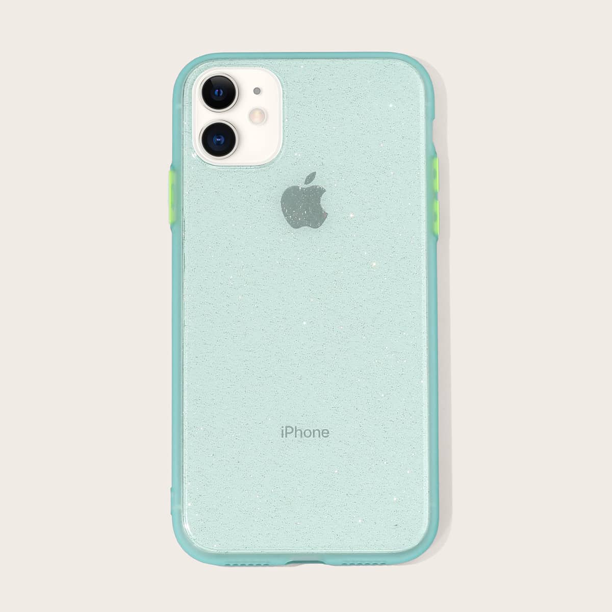 

Glitter Clear iPhone Case, Blue clear