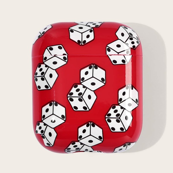 

Чехол для AirPods с принтом "игральные кости, Красный