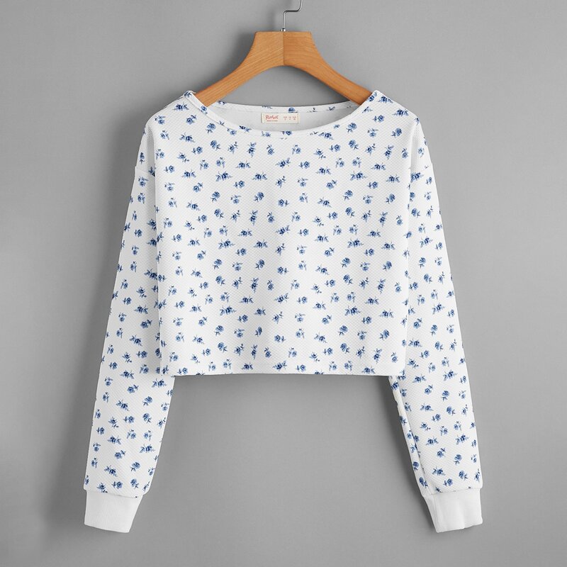 

Ditsy Floral Sweatshirt, White