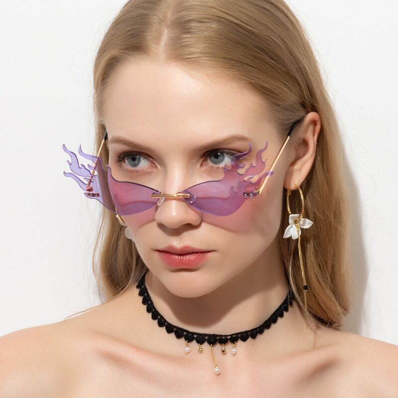 

Flame Shaped Rimless Sunglasses