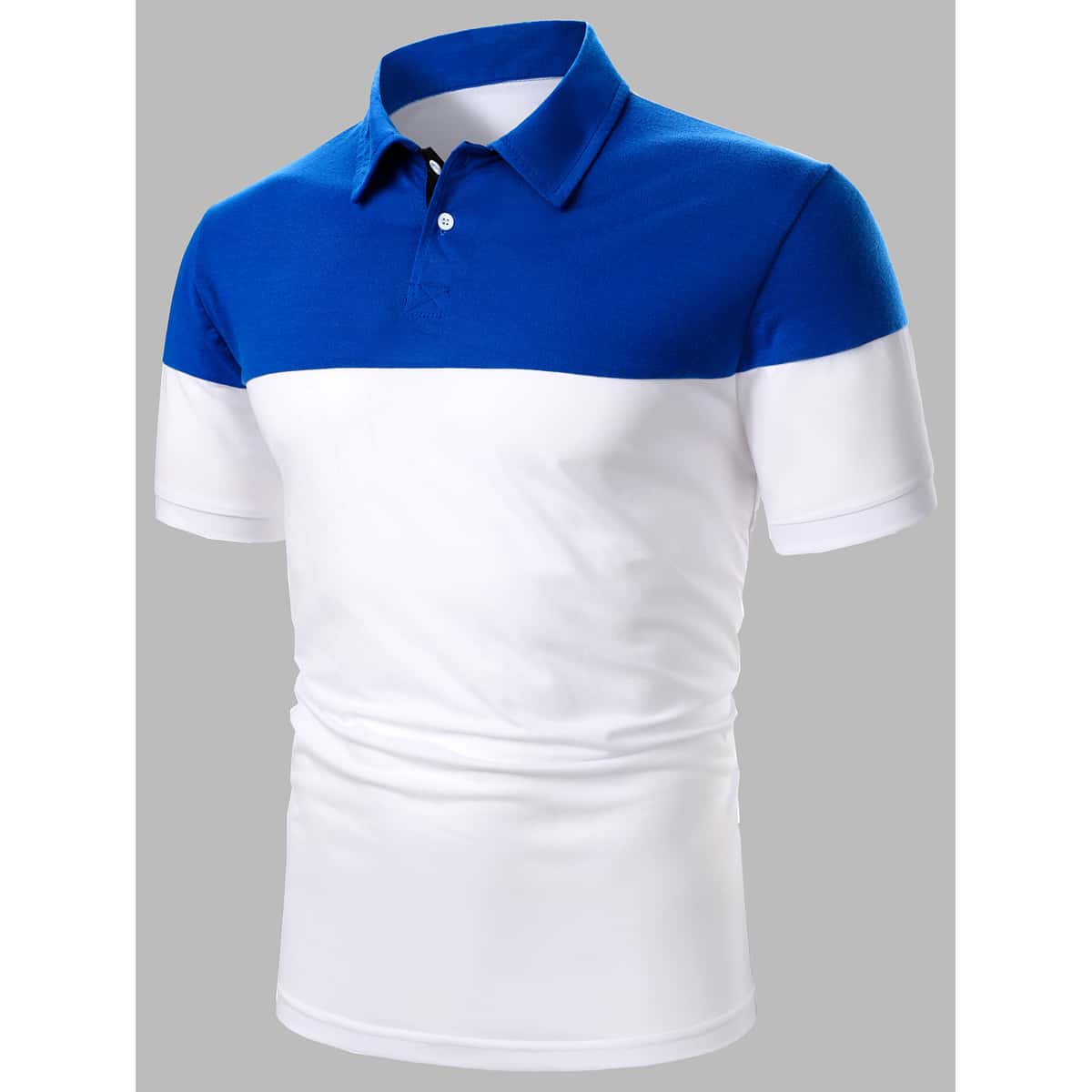 

Guys Contrast Panel Polo Shirt, White