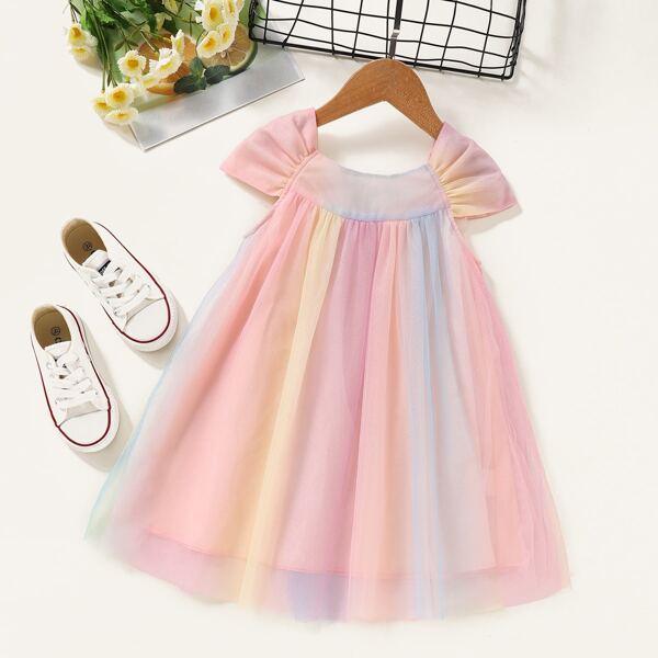

Toddler Girls Color-Block Tutu Dress, Multicolor