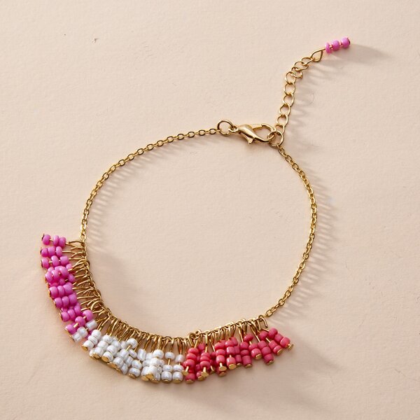 

Beaded Chain Bracelet, Multicolor