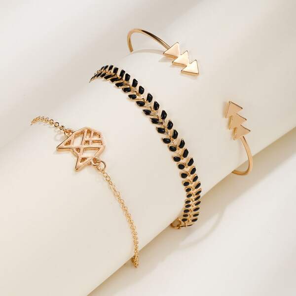 

3pack Chain Bracelet, Gold