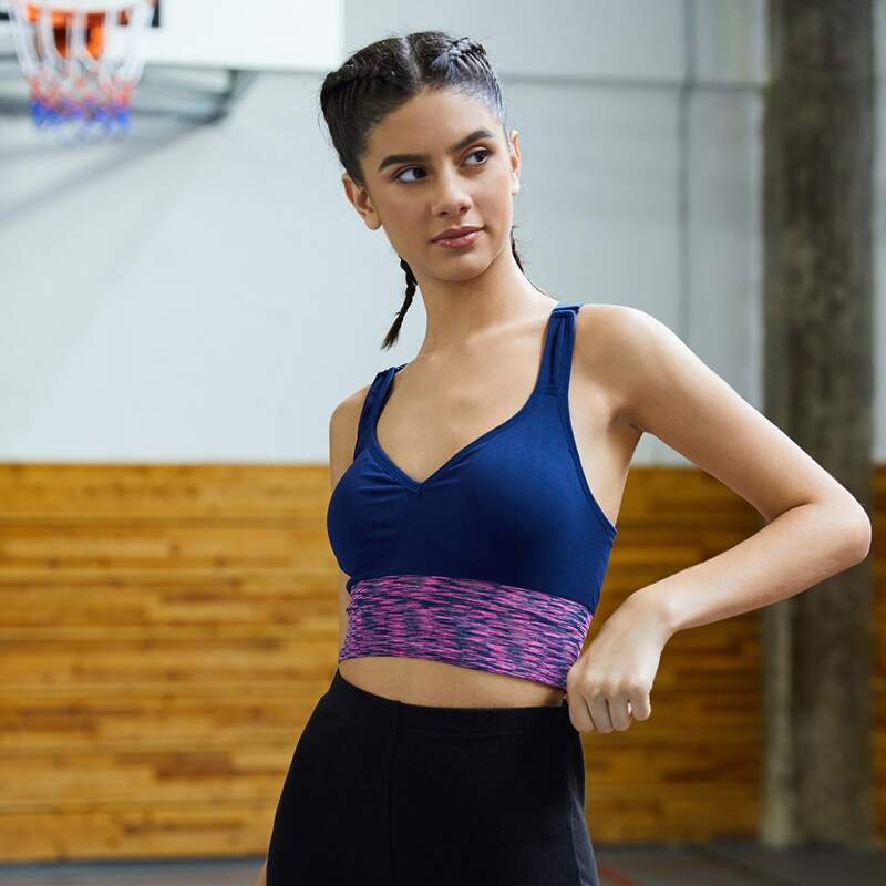 

Adjustable Strap Sports Bra, Navy blue