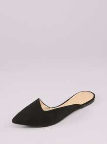 純色平底鞋 - 黑色 - 查看 4