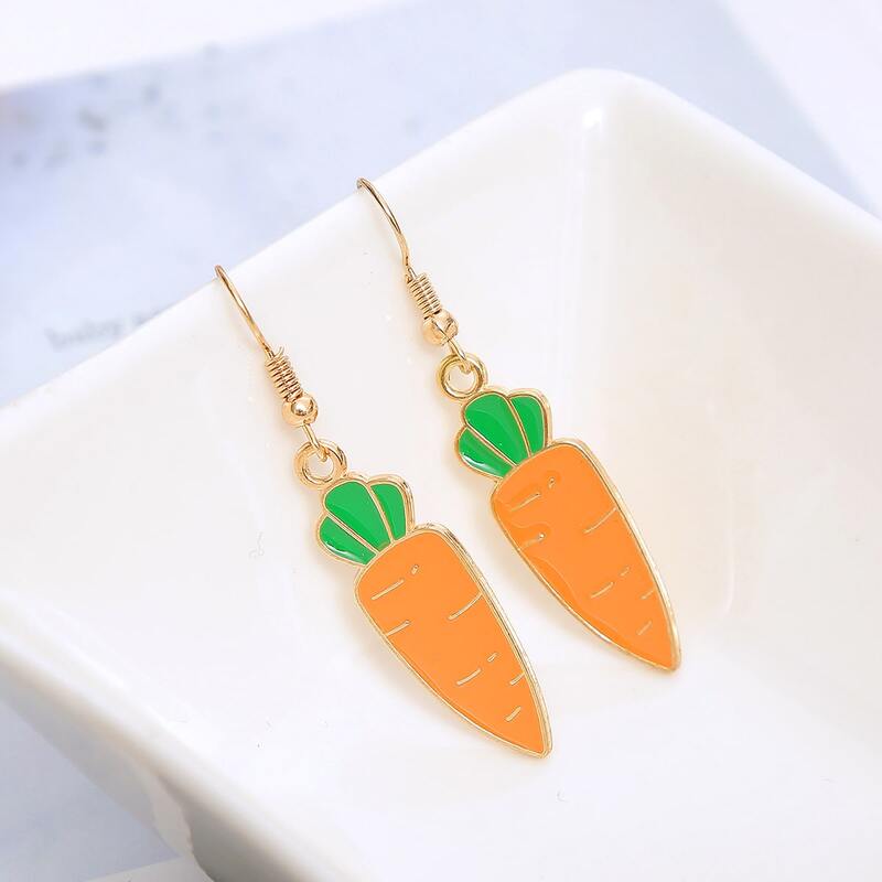 

Carrot Drop Earrings, Orange