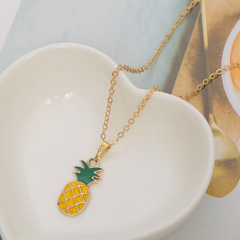

Pineapple Chain Necklace, Yellow