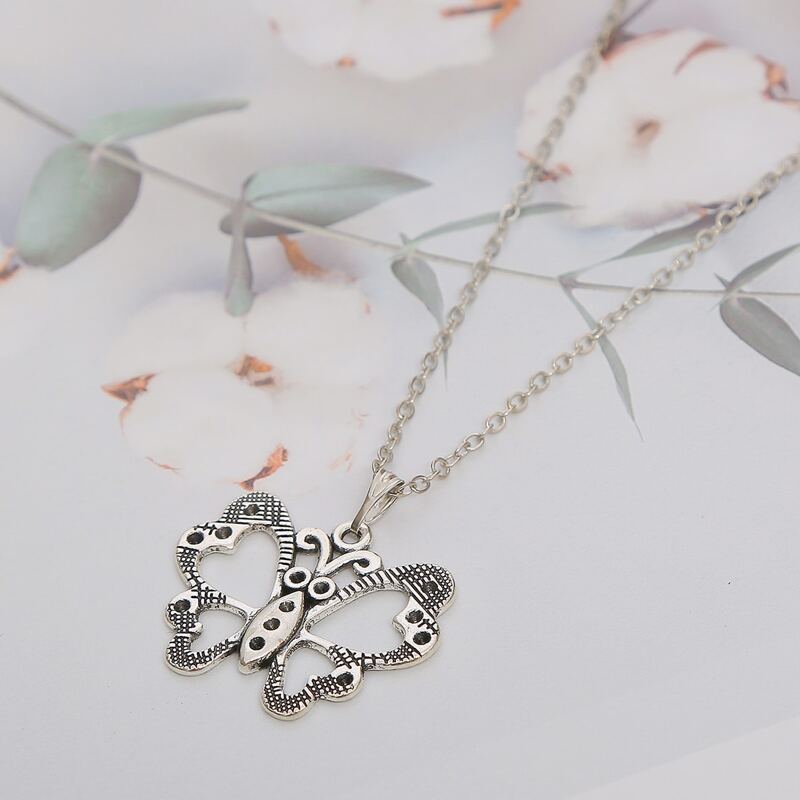 

Butterfly Chain Necklace, Silver