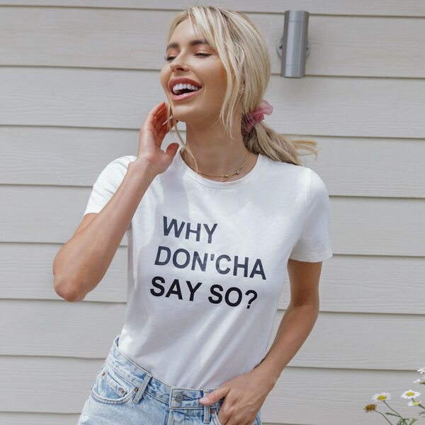 

Slogan Graphic Tee, White