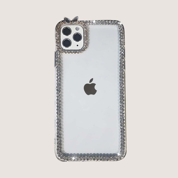 

Rhinestone Decor iPhone Case, Clear