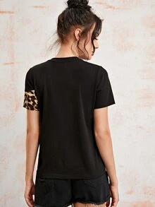 SHEIN LUNE Áo thun Báo Nhiều màu Giải trí - Nhiều màu - Xem 2