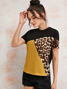 SHEIN LUNE Áo thun Báo Nhiều màu Giải trí - Nhiều màu - Xem 3