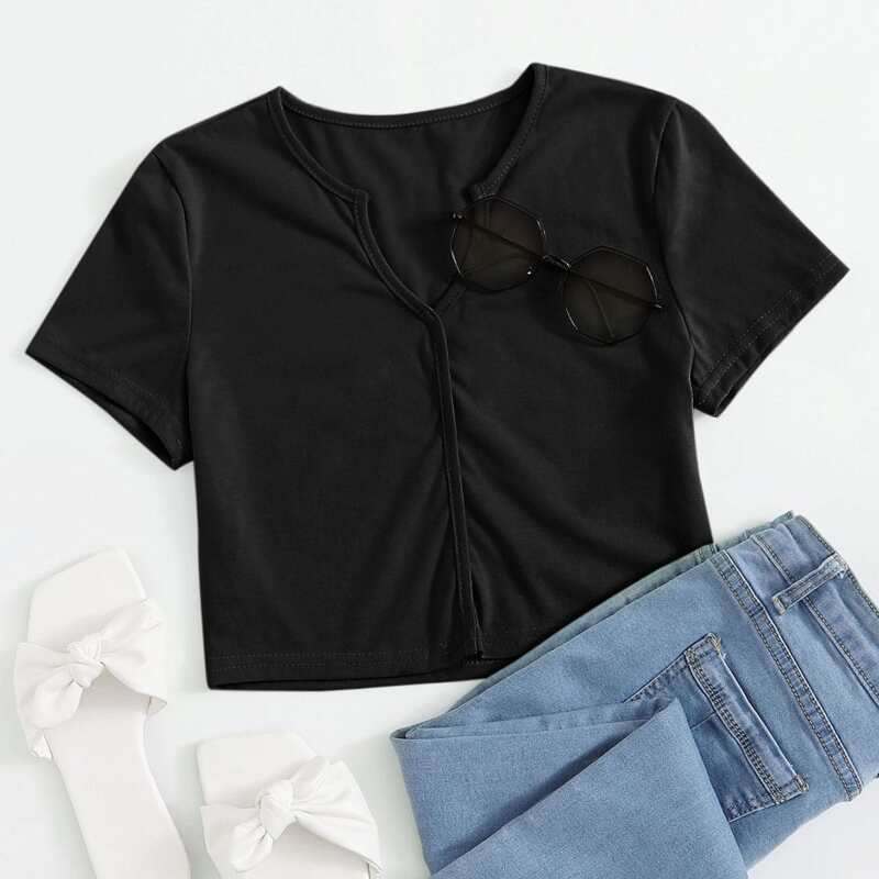 

Black Crop Tee
