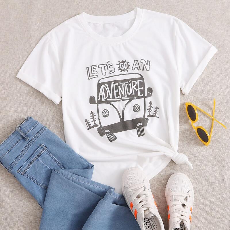 

Slogan Graphic Tee, White
