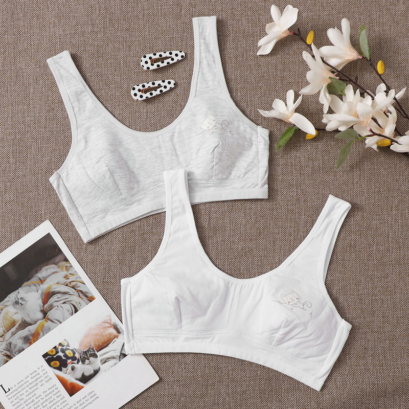 

2pack Cartoon Cat Bralette Set, Multicolor