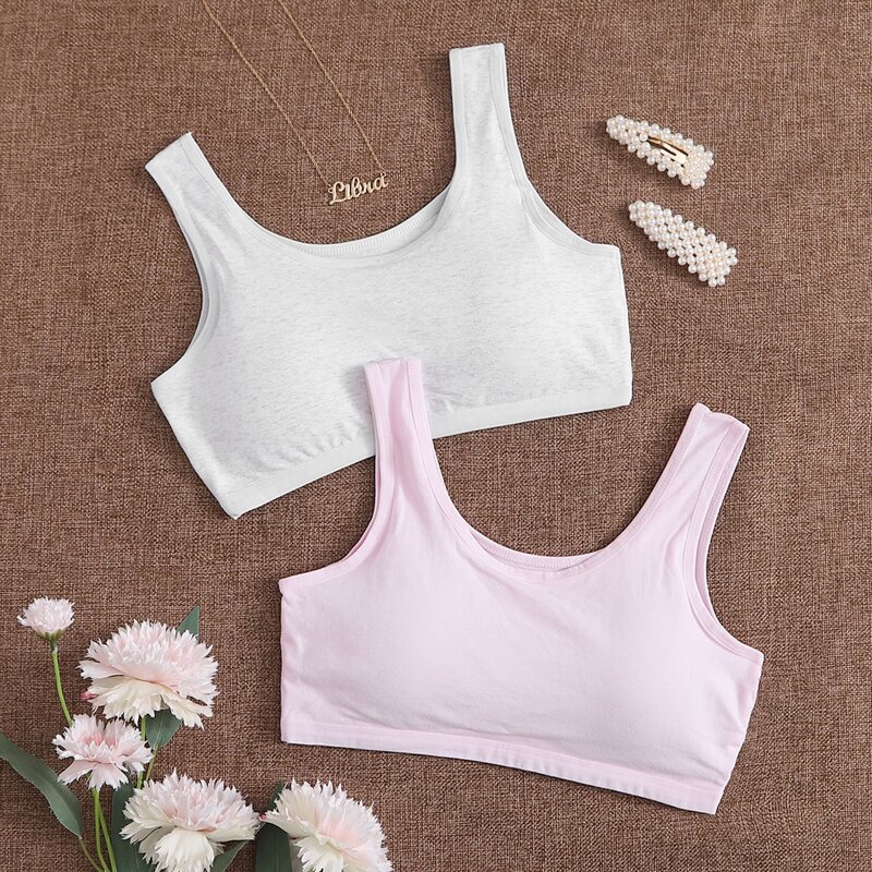 

2pack Plain Bralette Set, Multicolor