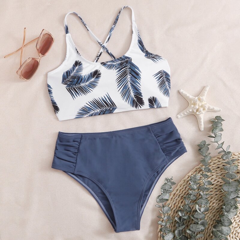 

Tropical Cami Bikini Swimsuit, Multicolor