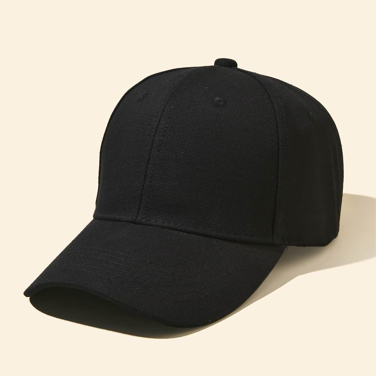 

Simple Solid Baseball Cap, Black