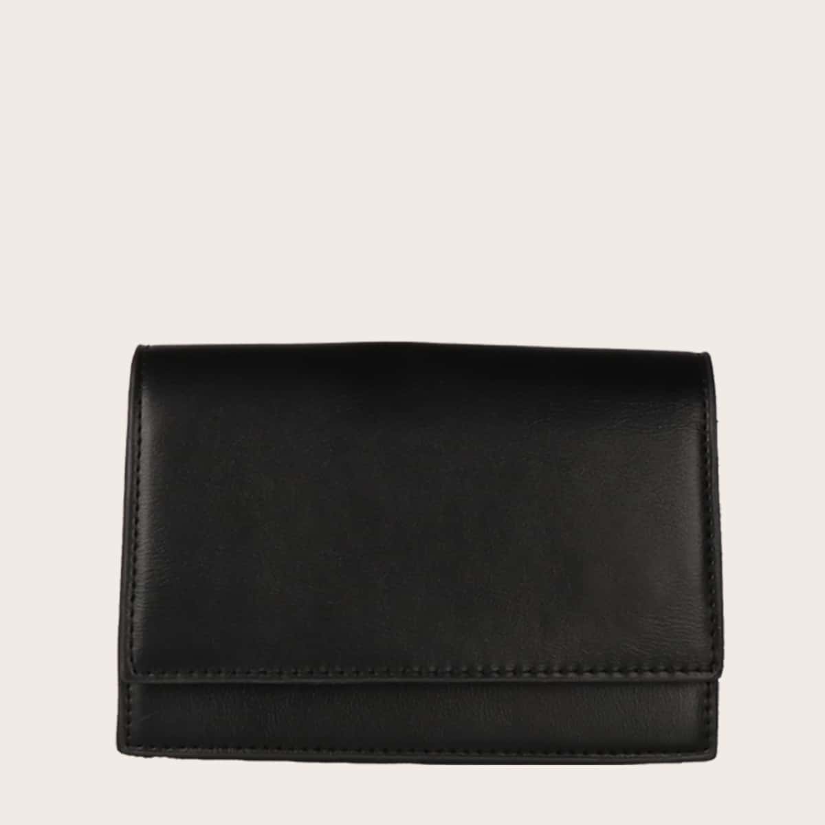 

Minimalist Flap Crossbody Bag, Black