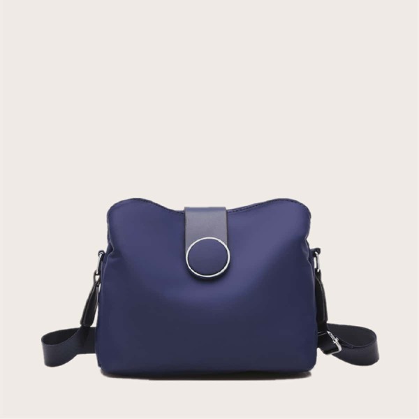

Magnetic Button Crossbody Bag, Blue