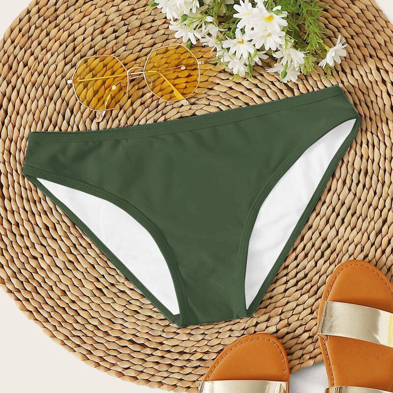 

Solid Bikini Bottom, Army green