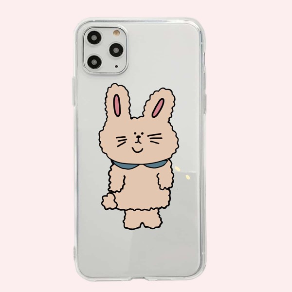 

Прозрачный чехол для iPhone с принтом "кошка" 1шт