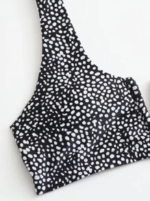 Baju Renang All Over Print Hitam dan Putih - Hitam dan Putih - View 3
