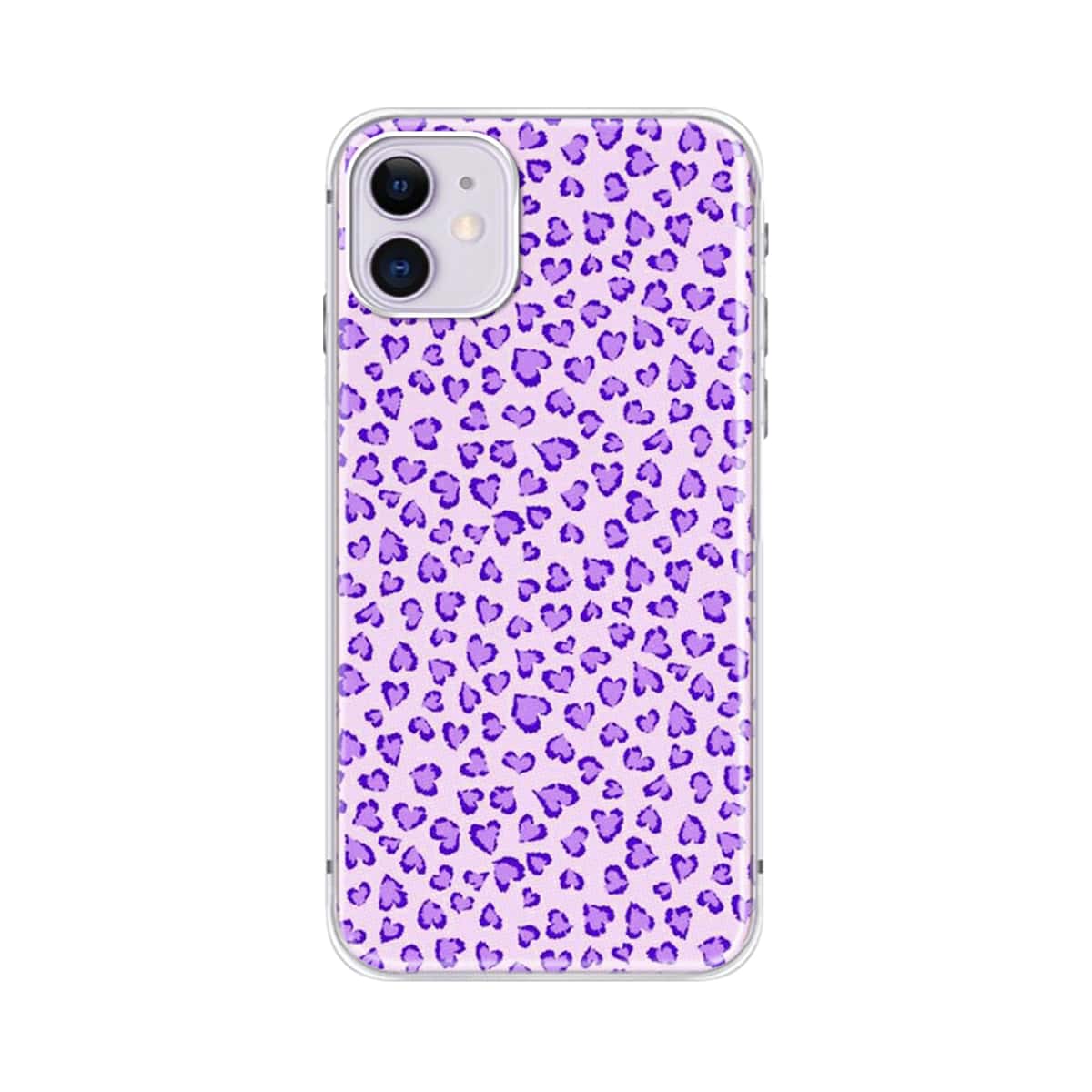 

1pc Leopard iPhone Case, Purple