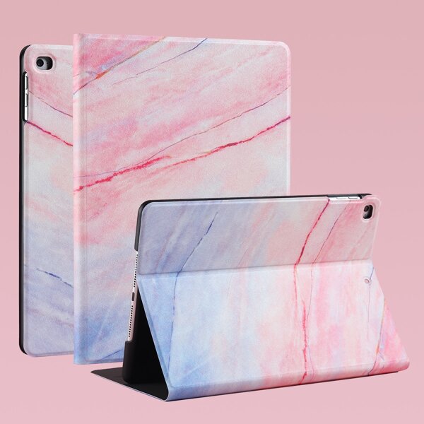 

1pc Marble Print iPad Case, Multicolor