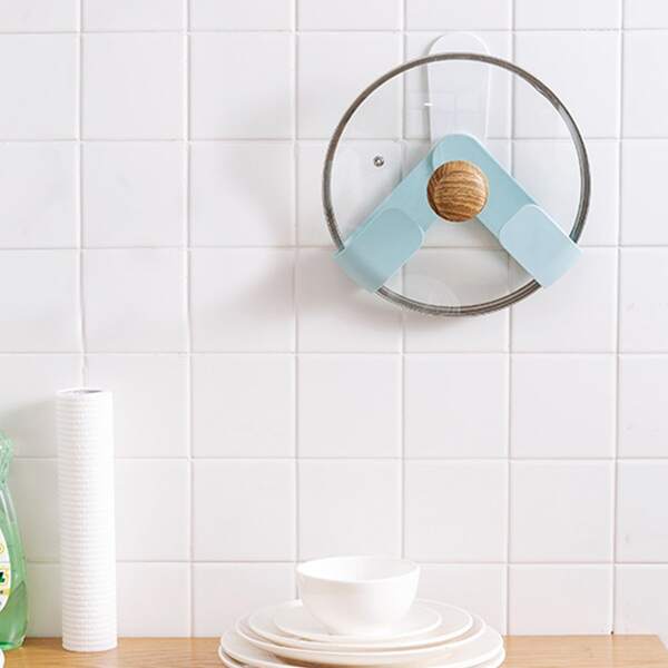 

1pc Wall Mounted Knife Pot Lid Holder, Multicolor