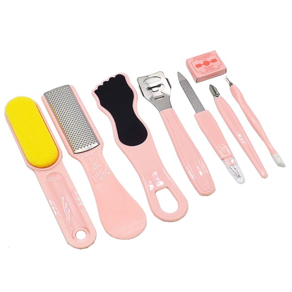 

8pcs Professional Pedicure Tools Kit, Baby pink