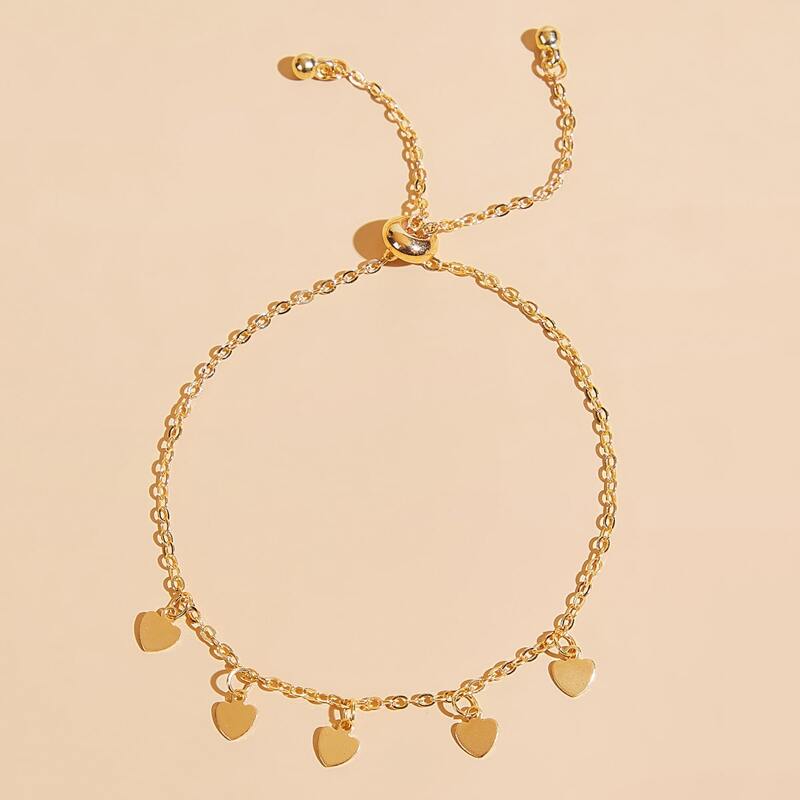 

Heart Chain Bracelet, Gold