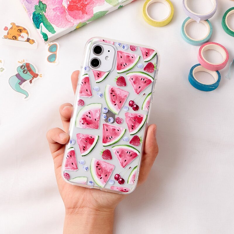 

Watermelon Clear iPhone Case, Multicolor
