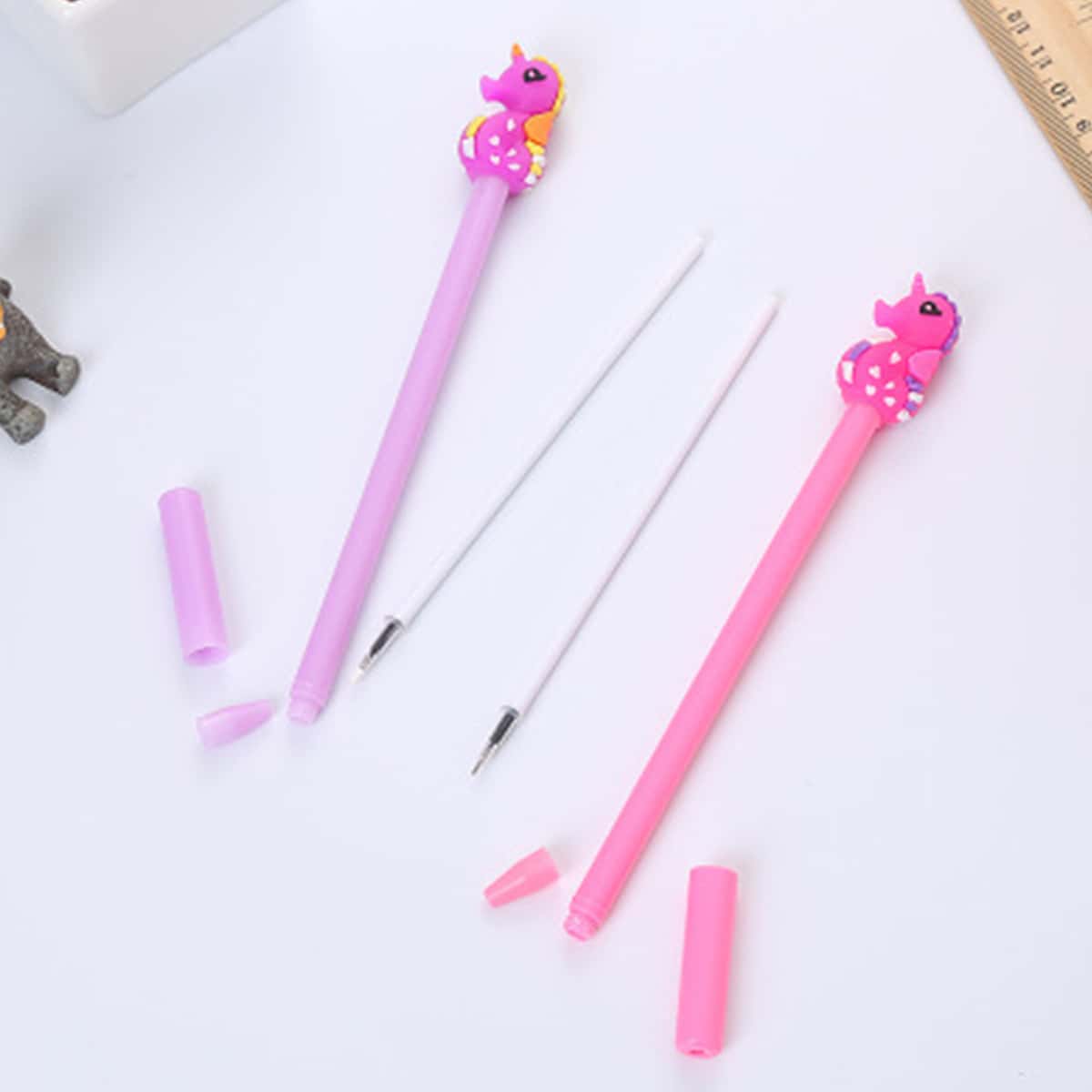 

4pcs Unicorn Gel Pen, Black